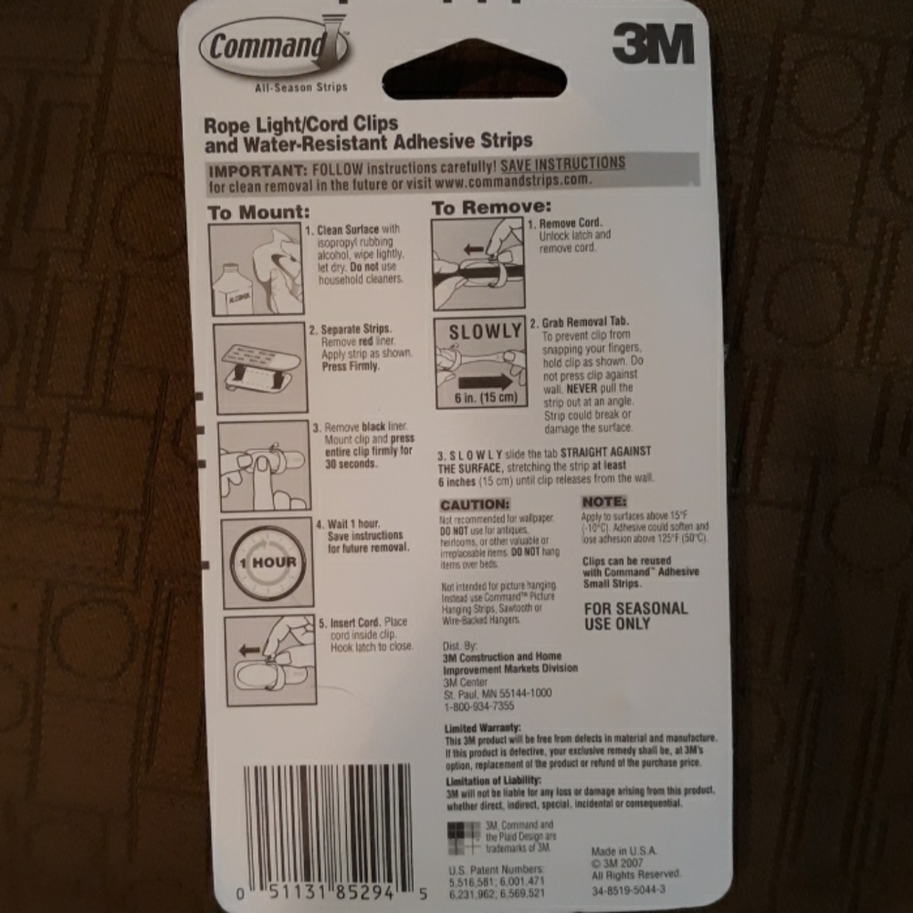 4 New Packs Command Rope Light Cord Clips - Picture 3 of 3